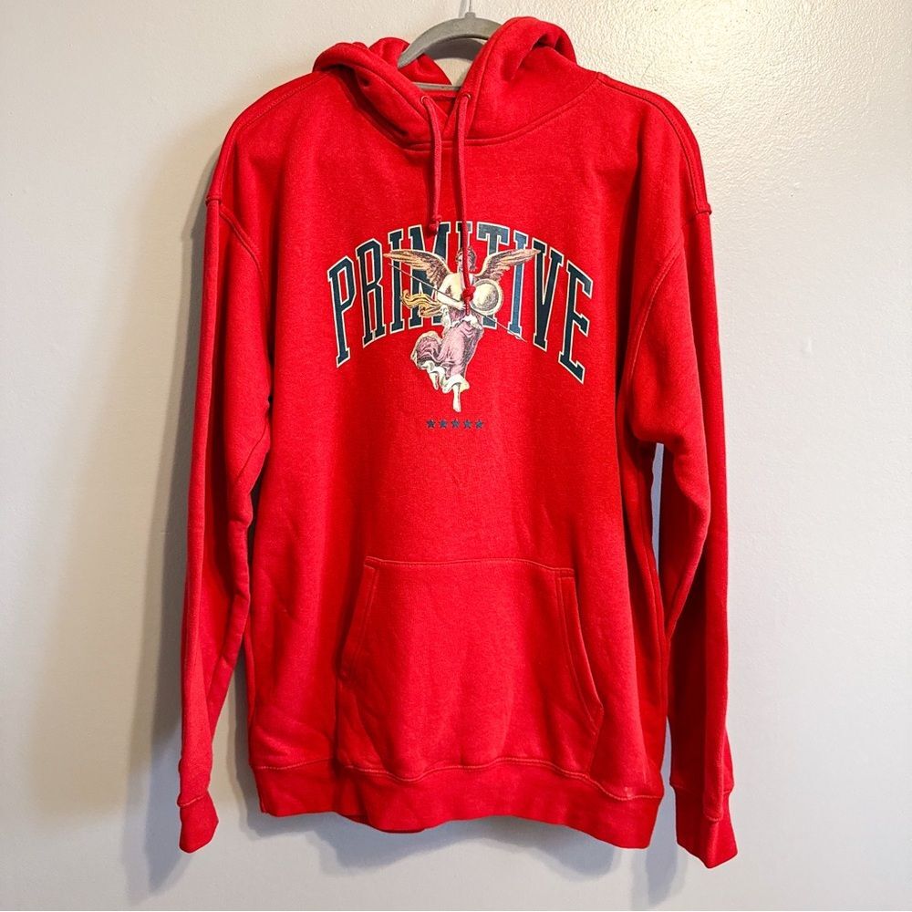 Primitive Skateboarding Red Graphic Hoodie Angel Logo Pullover Mens Large